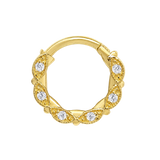 Narina Clicker with Eye-Inspired Design & Gems – 14K & 18K Gold