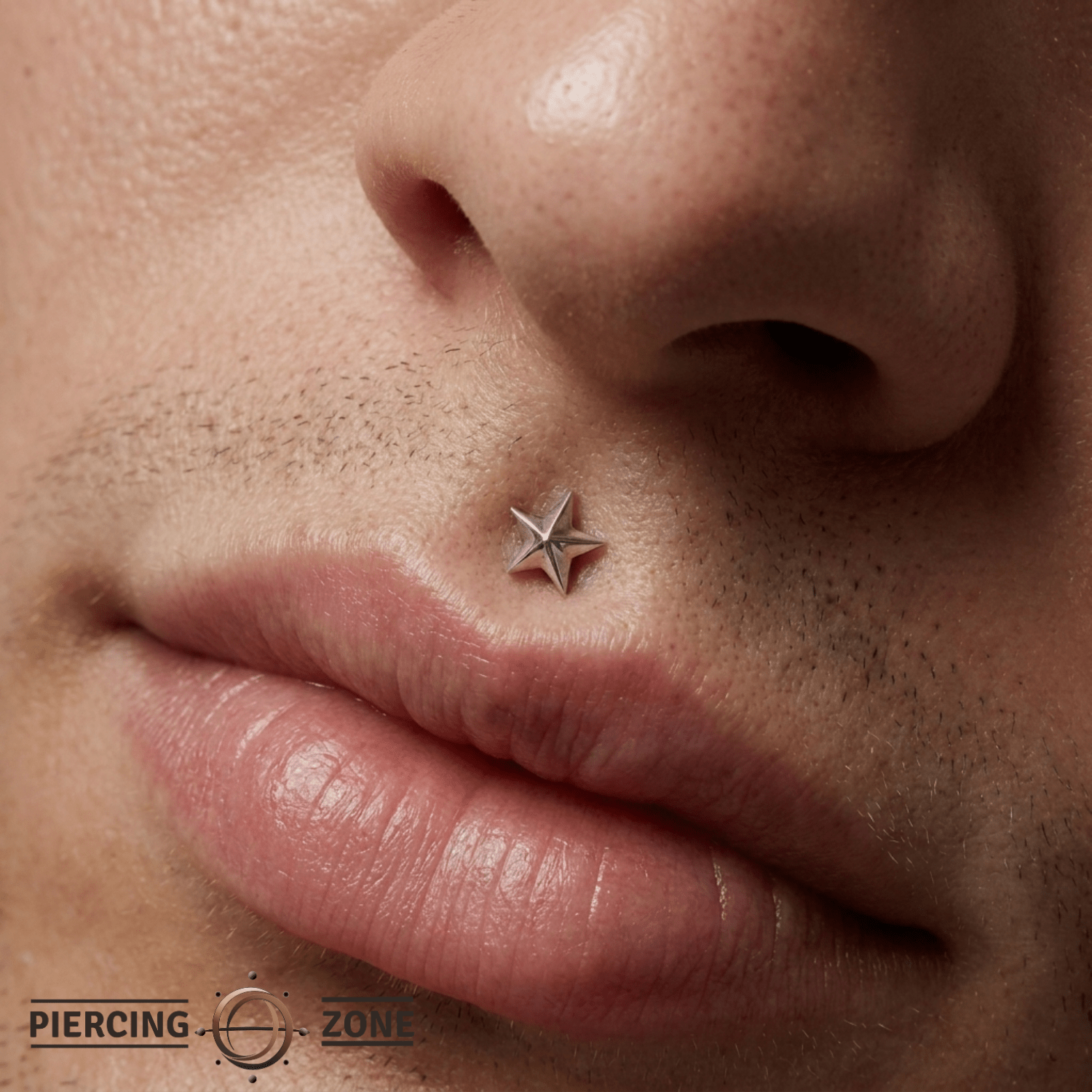 Nautical Star Pin - 14K Gold Star Threadless End - piercing - zone.com