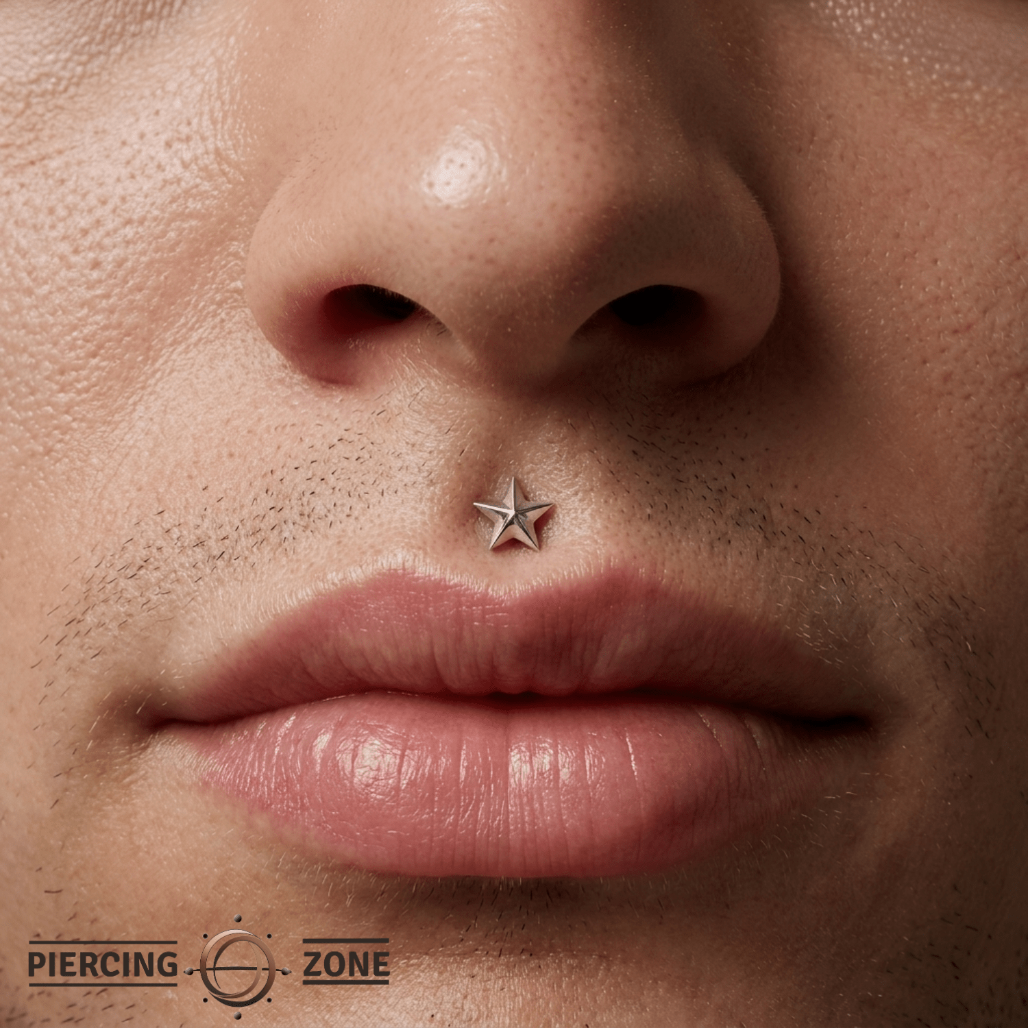 Nautical Star Pin - 14K Gold Star Threadless End - piercing - zone.com