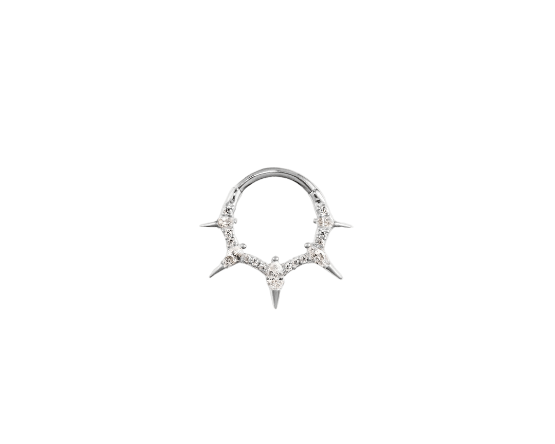 Neoteric – CZ Spike Design – 14K Gold Clicker - piercing - zone.com
