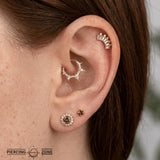 Neoteric – CZ Spike Design – 14K Gold Clicker - piercing - zone.com