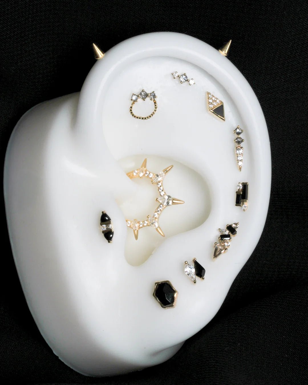 Neoteric – CZ Spike Design – 14K Gold Clicker - piercing - zone.com