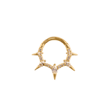 Neoteric – CZ Spike Design – 14K Gold Clicker - piercing - zone.com