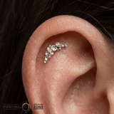 Neptune Pin - 14K Gold Threadless End - piercing - zone.com