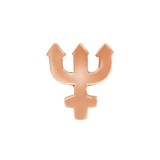 Neptune Symbol – 14K/18K Gold Flat Threadless End - piercing - zone.com