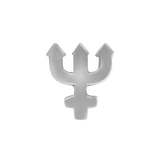 Neptune Symbol – 14K/18K Gold Flat Threadless End - piercing - zone.com