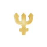 Neptune Symbol – 14K/18K Gold Flat Threadless End - piercing - zone.com