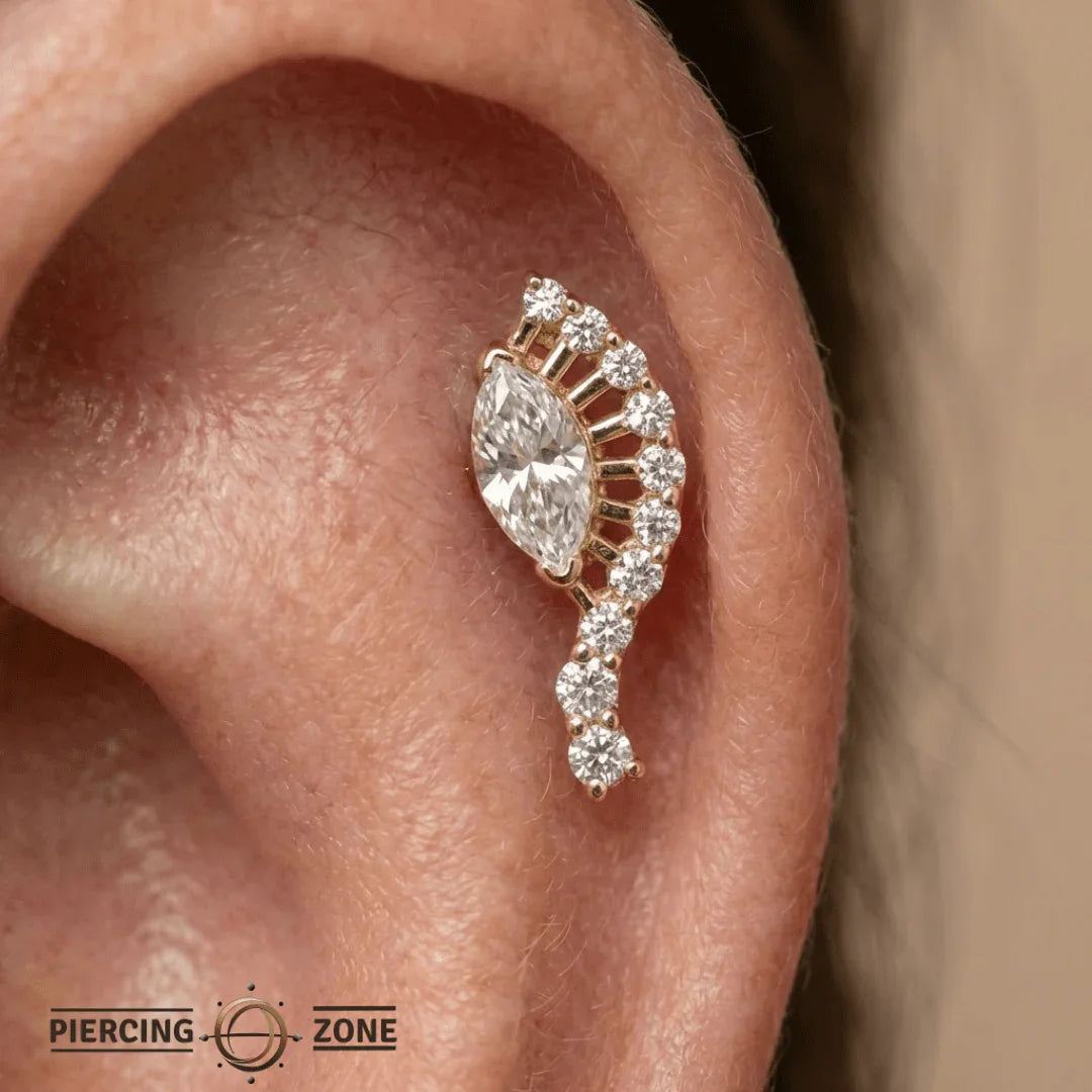 Ninsi – 14K Gold Threadless/Threaded End - piercing - zone.com