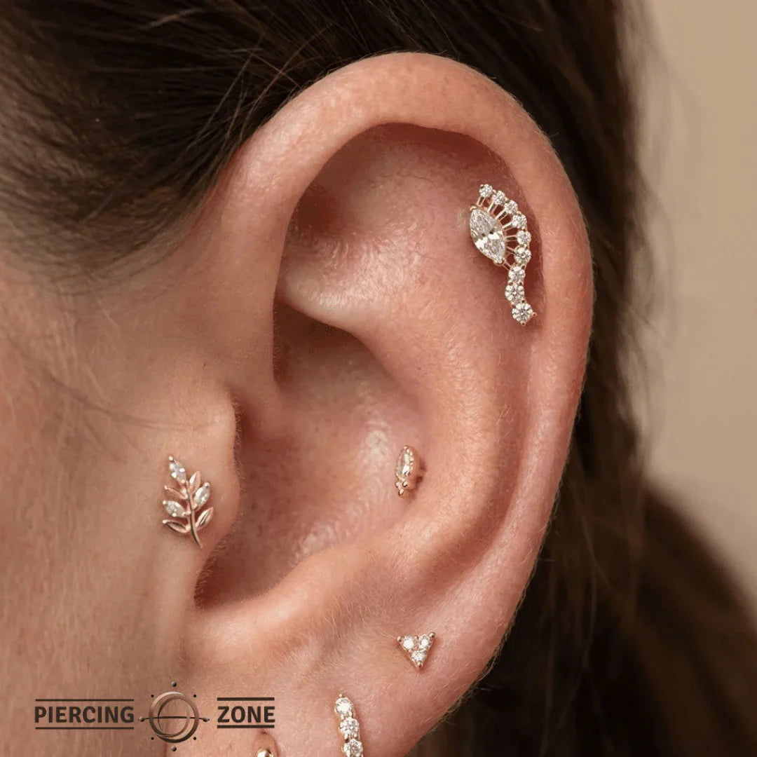Ninsi – 14K Gold Threadless/Threaded End - piercing - zone.com