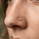 No Sleep Till Brooklyn – CZ Kite – 14K Gold Threadless End - piercing - zone.com