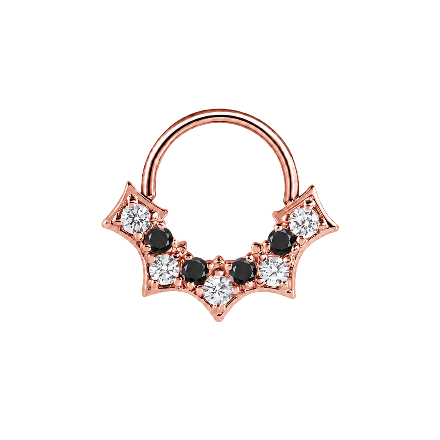 Nocturne Seamless Ring – 14K Gold Nine-Gem Arc Design