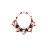 Nocturne Seamless Ring – 14K Gold Nine-Gem Arc Design