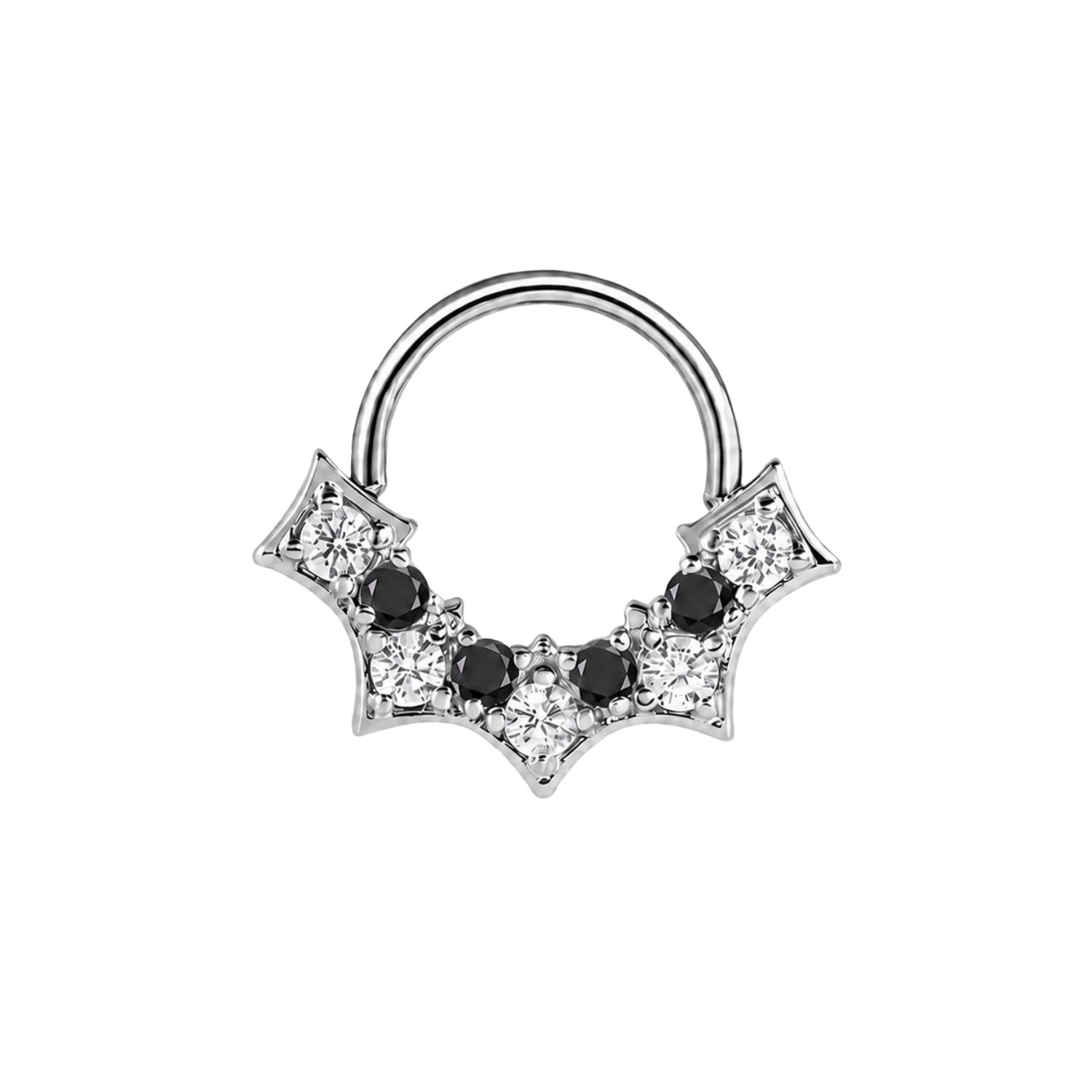 Nocturne Seamless Ring – 14K Gold Nine-Gem Arc Design