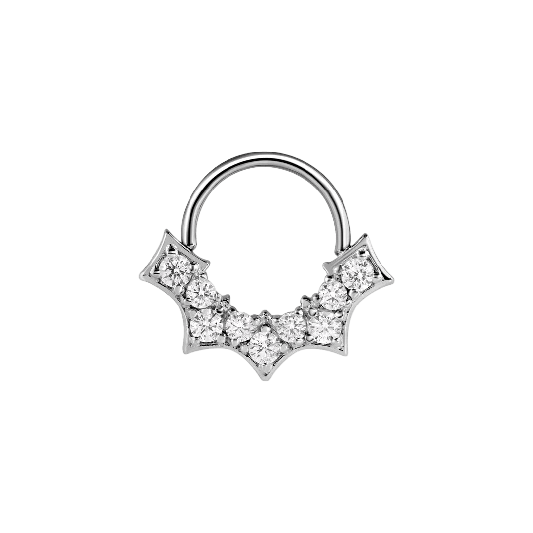 Nocturne Seamless Ring – 14K Gold Nine - Gem Arc Design - piercing - zone.com