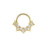 Nocturne Seamless Ring – 14K Gold Nine - Gem Arc Design - piercing - zone.com