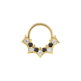 Nocturne Seamless Ring – 14K Gold Nine - Gem Arc Design - piercing - zone.com