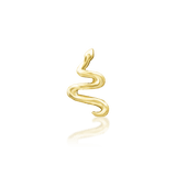 Noodle – Mini Serpent Curve – 14K Gold Threadless End - piercing - zone.com
