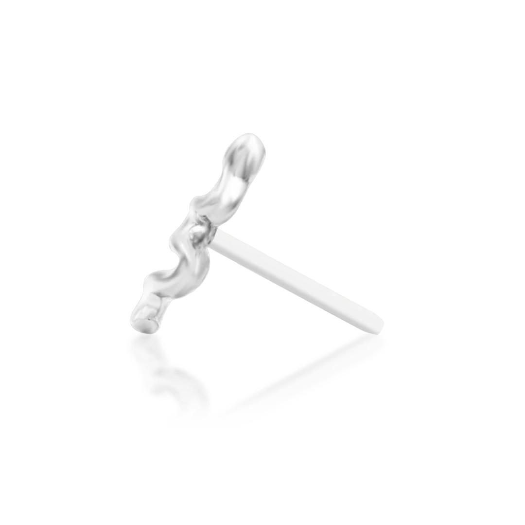 Noodle – Mini Serpent Curve – 14K Gold Threadless End - piercing - zone.com