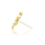 Noodle – Mini Serpent Curve – 14K Gold Threadless End - piercing - zone.com