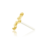 Noodle – Mini Serpent Curve – 14K Gold Threadless End - piercing - zone.com