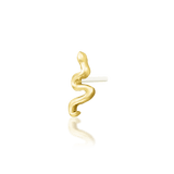 Noodle – Mini Serpent Curve – 14K Gold Threadless End - piercing - zone.com