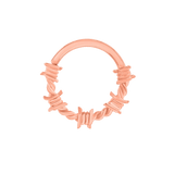 Northmen Crown Seamless Ring – 14K Gold Cup & Divot Design - piercing - zone.com