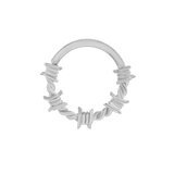 Northmen Crown Seamless Ring – 14K Gold Cup & Divot Design - piercing - zone.com