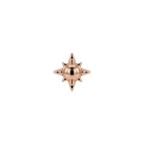 NorthStar Dome - 18K Gold Threadless End - piercing-zone.com
