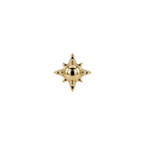 NorthStar Dome - 18K Gold Threadless End - piercing-zone.com