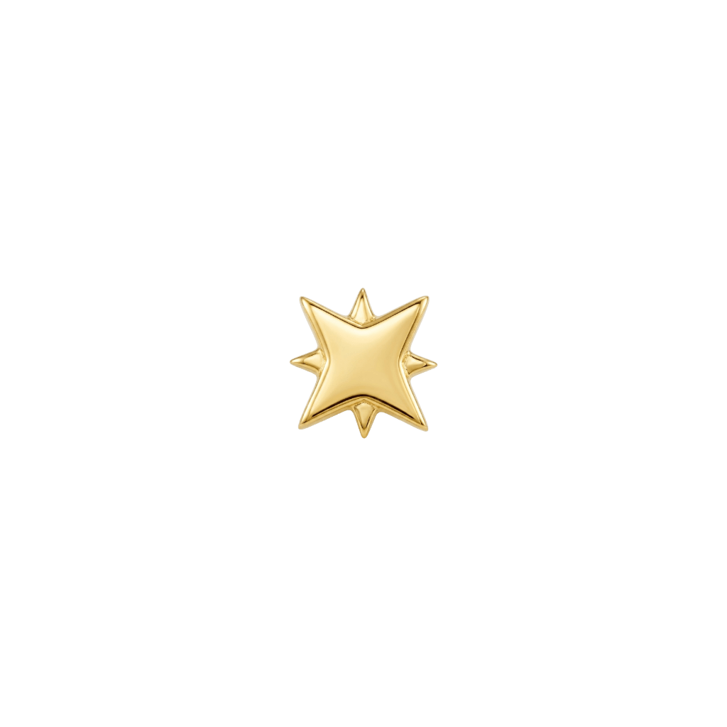 Northstar II - 18K Gold Threadless/Threaded End - piercing-zone.com