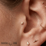 Northstar II - 18K Gold Threadless/Threaded End - piercing-zone.com