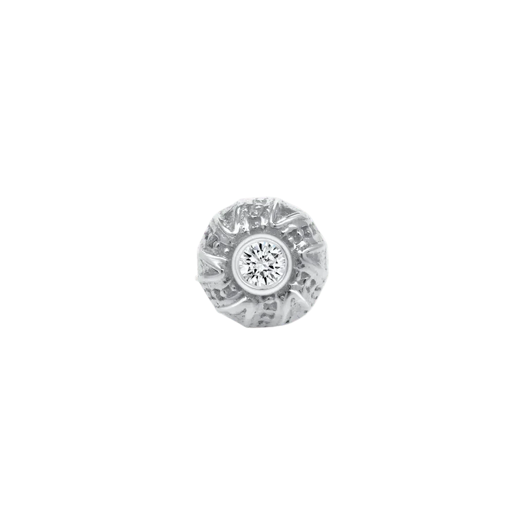 Nova – 14K/18K Gold Swirl Gem Threadless End - piercing - zone.com