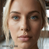 Nova – 14K/18K Gold Swirl Gem Threadless End - piercing - zone.com