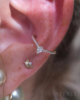 Nyx – 14K Gold & CZ Clicker - piercing - zone.com
