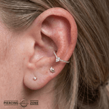 Nyx – CZ Beaded Clicker – 14K Gold - piercing - zone.com