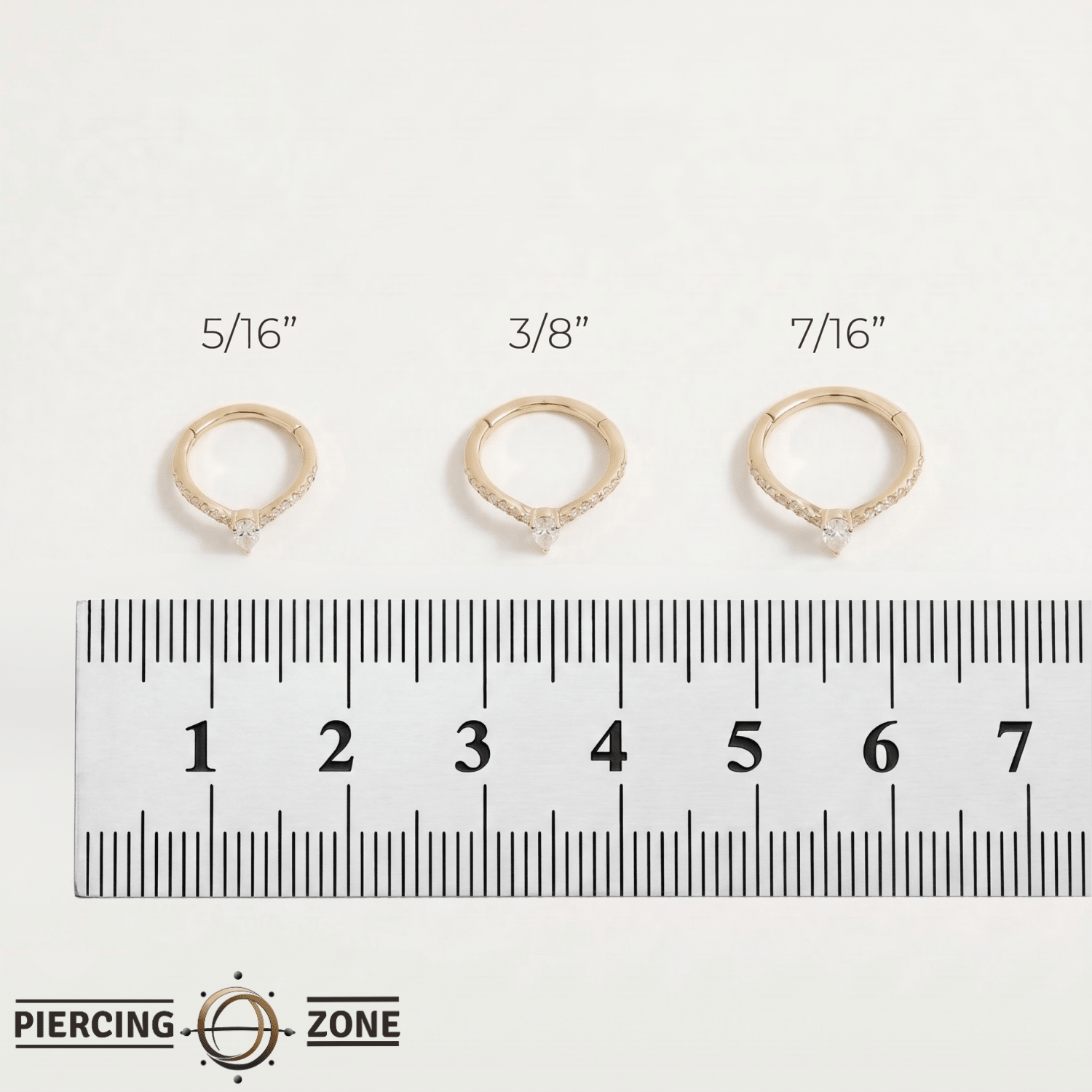 Nyx – CZ Beaded Clicker – 14K Gold - piercing - zone.com