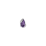 Occasion Pear Amethyst – 14K Gold Threadless End - piercing - zone.com