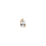 Occasion Pear CZ – 14K Gold Threadless End - piercing - zone.com