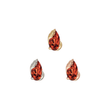 Occasion Pear Garnet – 14K Gold Threadless End - piercing - zone.com