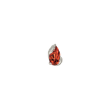 Occasion Pear Garnet – 14K Gold Threadless End - piercing - zone.com