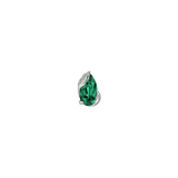 Occasion Pear Lab Emerald – 14K Gold Threadless End - piercing - zone.com