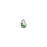Occasion Pear Moss Agate – 14K Gold Threadless End - piercing - zone.com