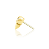 Octavia – CZ Bezel Spike – 14K Gold Threadless End - piercing - zone.com