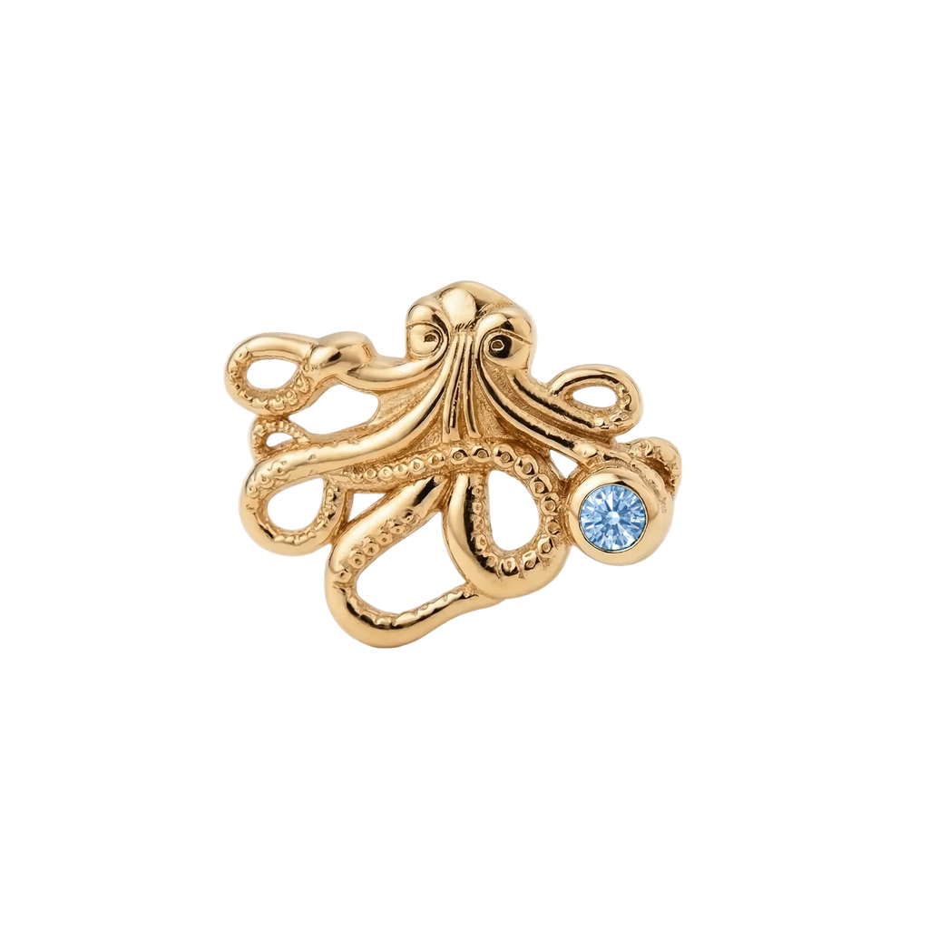 Octopus – 14K Gold Threadless/Threaded End