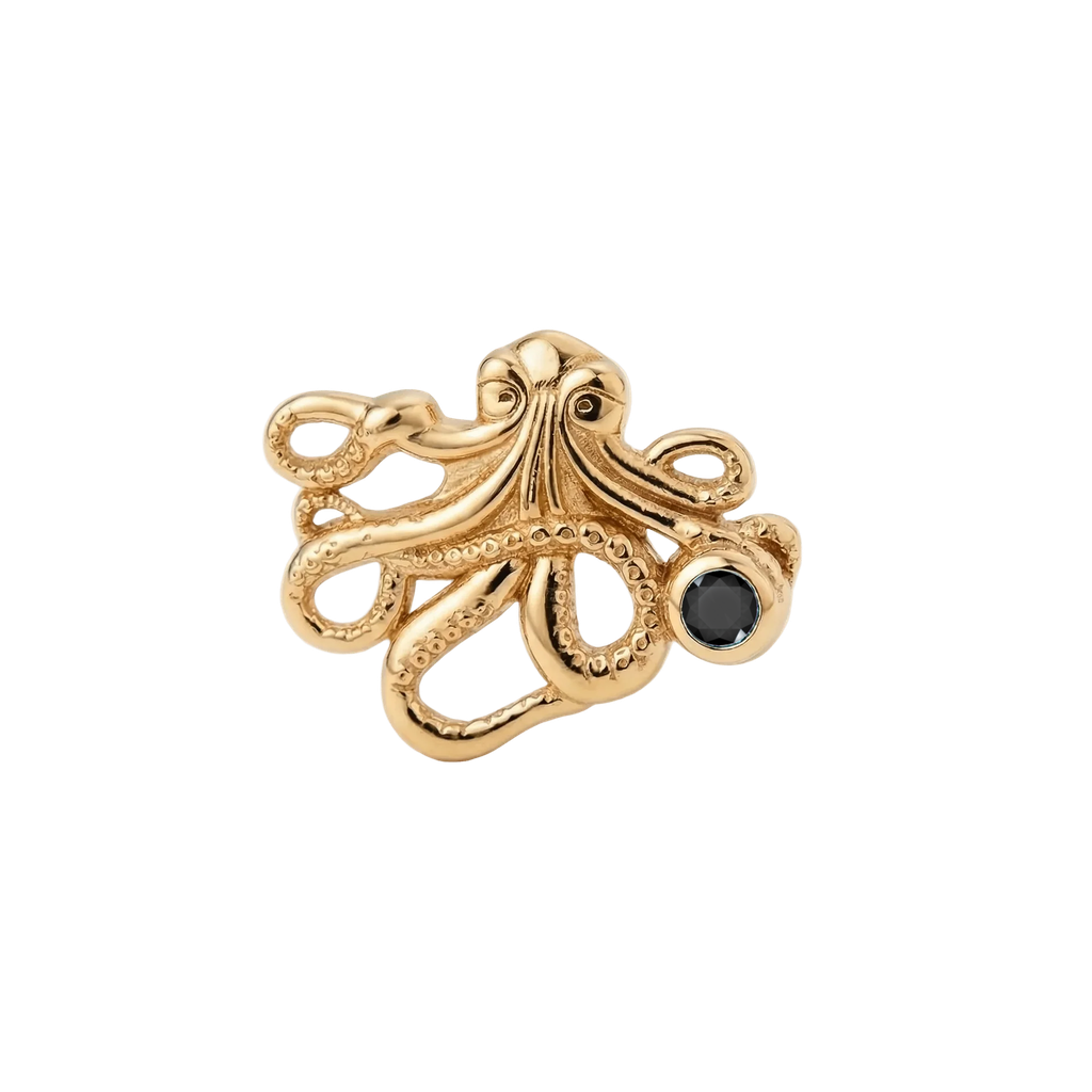 Octopus – 14K Gold Threadless/Threaded End