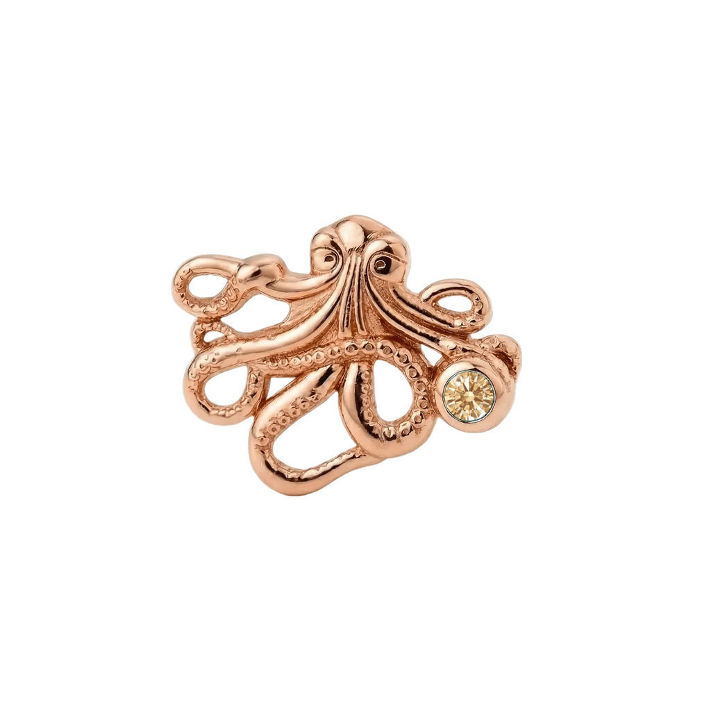 Octopus – 14K Gold Threadless/Threaded End