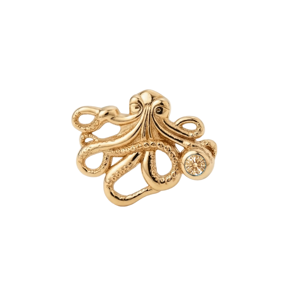 Octopus – 14K Gold Threadless/Threaded End