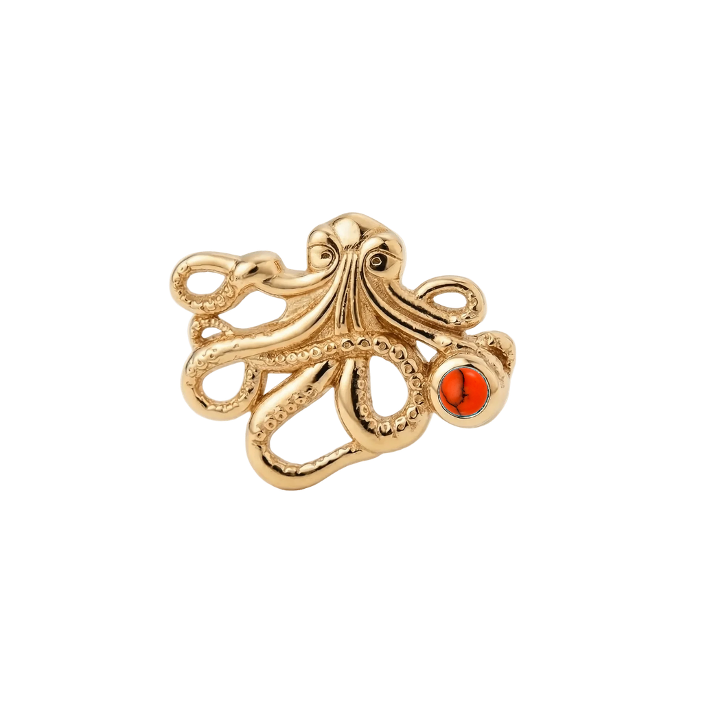 Octopus – 14K Gold Threadless/Threaded End