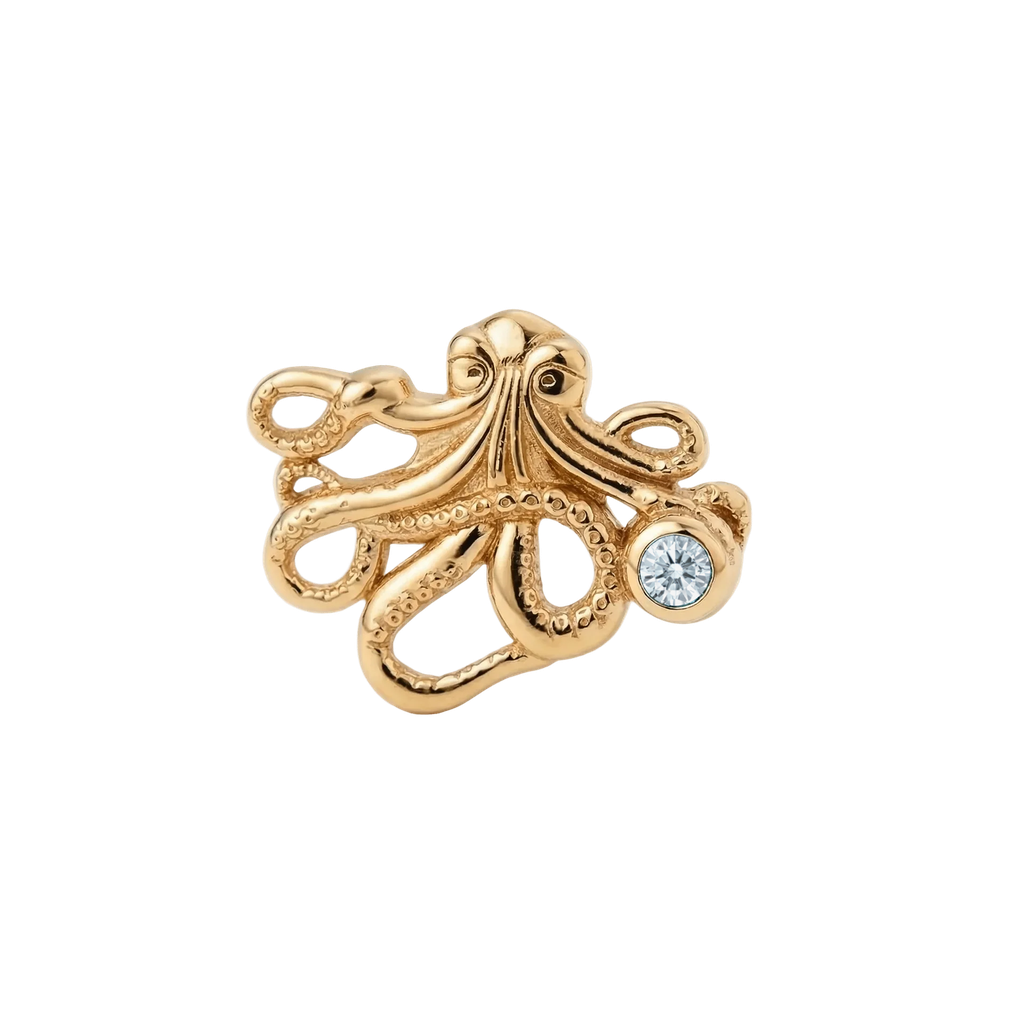 Octopus – 14K Gold Threadless/Threaded End