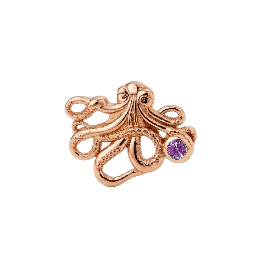 Octopus – 14K Gold Threadless/Threaded End